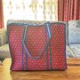 Tote Bag, Beach Bag, Block Print Indian Handbag, thumbnail 6 of 12