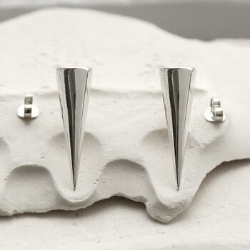 Sterling Silver Spike Studs, 3 of 8