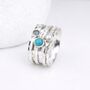 Personalised Sterling Silver Turquoise, Moonstone And Pearl Spinner Ring, thumbnail 1 of 10
