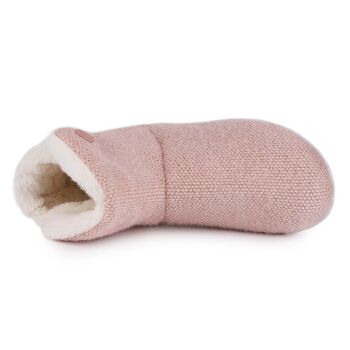 Women's Cosy Boot Slippers In Blush Pink, 6 of 11