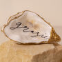 Hand Lettered 'Grazie' Shell Trinked Dish, thumbnail 1 of 2