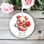 Personalised Cute Rose Animal Pig Decoration, thumbnail 2 of 2