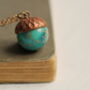 Turquoise Acorn Necklace, thumbnail 1 of 10