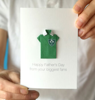 Personalised Rugby Father's Day Origami Card, 4 of 4