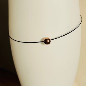 Choker With 18kt Rose Gold Plated Ball, 3 of 3