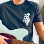 Personalised Bass Guitar Organic T Shirt, thumbnail 1 of 6