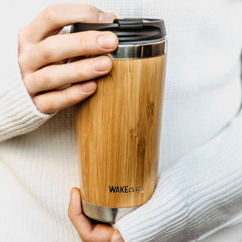 Personalised Reusable Sustainable Bamboo Coffee Cup, 2 of 10