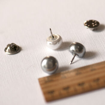 Silver Or White Faux Pearl Push Pin, 9 of 12