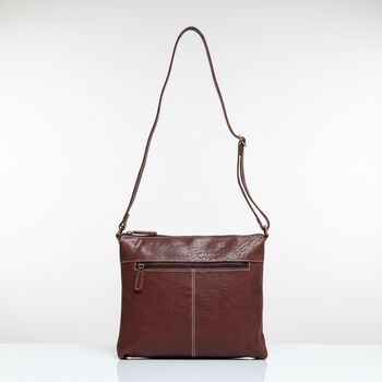 Large Tan Genuine Leather Shoulder Bag, Cross Body Bag, 5 of 5