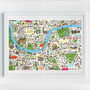 South West London Illustrated Map Print, thumbnail 1 of 4