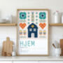 Hjem Definition Print, Hjem Print, Hjem Quote, Nordic Wall Art, Norwegian Definition Print, Scandi Print, Nordic Home Decor, Nordic Art, thumbnail 1 of 2