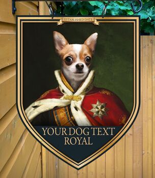 Dog Inn Royal Personalised Home Pub Sign Man Cave Sign, 4 of 8