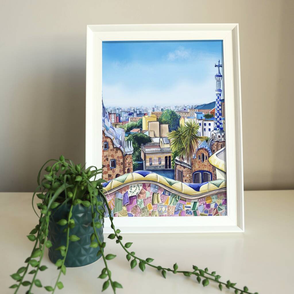 Park Guell Art Print By AP designs