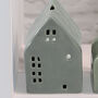 Glazed Ceramic Candle House In Teal, thumbnail 2 of 2