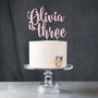 Personalised Acrylic Birthday Age Cake Topper, thumbnail 1 of 5