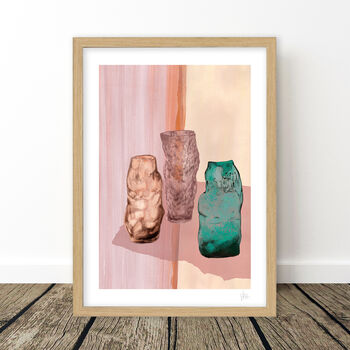 Watercolour Glass Vase Abstract Print, 6 of 8