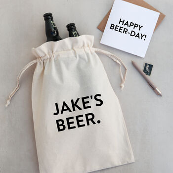 Personalised Beer Or Wine Gift Bag For Grandad, Uncle, 5 of 8