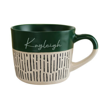 Personalised Green Ceramic Mug Coffee Lover Gift, 2 of 3