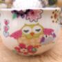 Open Sugar Bowls In Patchwork Owls Design, thumbnail 8 of 12