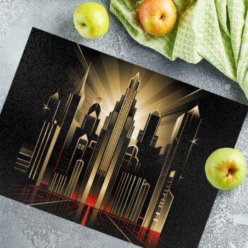 Art Deco Textured Glass Chopping Board Design One, 5 of 8