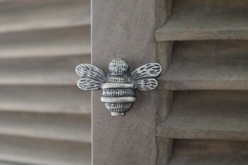 Brass Bee Drawer Cabinet Knob Pewter Finish, 2 of 2