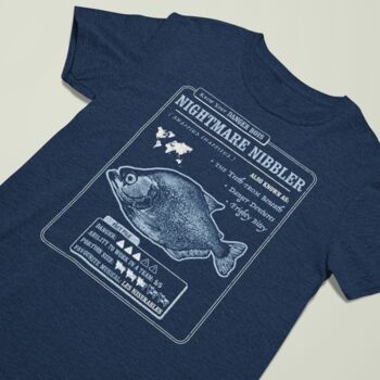 Funny Piranha T Shirt 'Know Your Nightmare Nibbler', 4 of 5