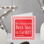 Personalised Best Son Christmas Card, thumbnail 1 of 3