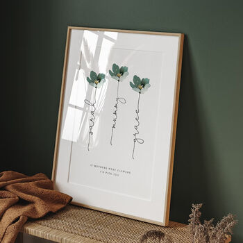 Personalised Flower Friendship Print Gift For Friend/Sister, 5 of 8