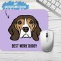 Personalised Beagle Face Mouse Mat, thumbnail 2 of 4