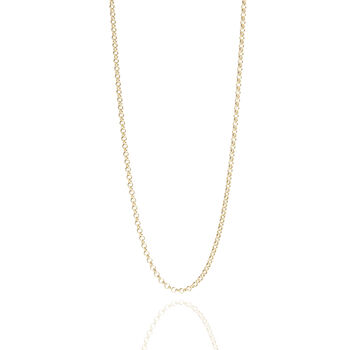 Plain Belcher Chain Necklace 18ct Gold Vermeil, 2 of 3