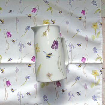 Bee And Spring Flowers Tea Towel, 4 of 10