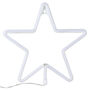 Large White Light Up Christmas Star Neon Light, thumbnail 2 of 3