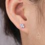 Sterling Silver Cz Bubble Cluster Stud Earrings, thumbnail 7 of 12