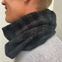 Mens Checked Knitted Lambswool Snood, thumbnail 1 of 4