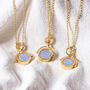Zodiac And Star Sign Spinner Necklace In Gold, thumbnail 4 of 12