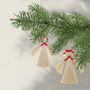 Christmas Jute Angel Set Of Two Pink, 10cm, thumbnail 1 of 2