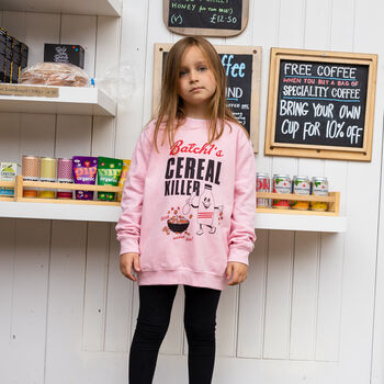 Cereal Killer Girls' Slogan Sweatshirt, 2 of 4