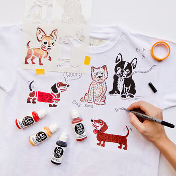 Small Puppy Dog T Shirt Painting Craft Kit Box, 3 of 11