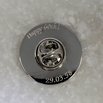 Personalised Sixpence Tie/Lapel Pin 1928 To 1967, 6 of 8