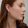 Hampton Sterling Silver Hoop Earrings, thumbnail 3 of 4