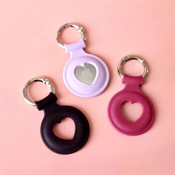 Silicone Heart Airtag Holder Keyring Or Bag Charm, 4 of 4