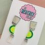 Tequila And Lime Resin Glitter Earrings / Funny Tequila Lover Gift / Mexico Vacation Jewellery, thumbnail 3 of 6