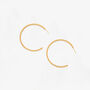 Shikaku 18 K Gold Plated Thin Large Hoop Earrings, thumbnail 4 of 6