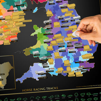 British Isles Horse Racing Scratch Off Map, 3 of 5
