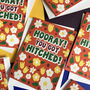 Hooray You Got Hitched Colourful Wedding Card, thumbnail 3 of 5
