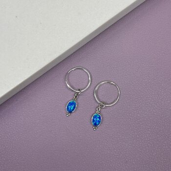 925 Sterling Silver Dreamy Sleepers Blue Opal, 12 of 12