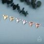Bull Stud Earrings In Sterling Silver, thumbnail 2 of 11