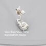 Opal With Cz Stud Earrings In Sterling Silver, thumbnail 8 of 11