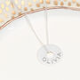 Personalised Sterling Silver Circle Necklace, thumbnail 1 of 2