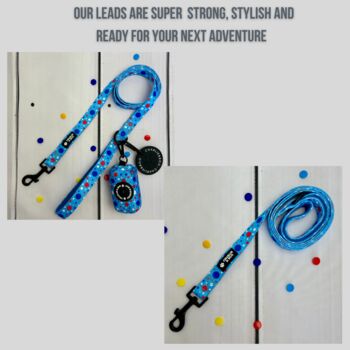 Blue Polka Dot Dog Lead/Leash, 3 of 4